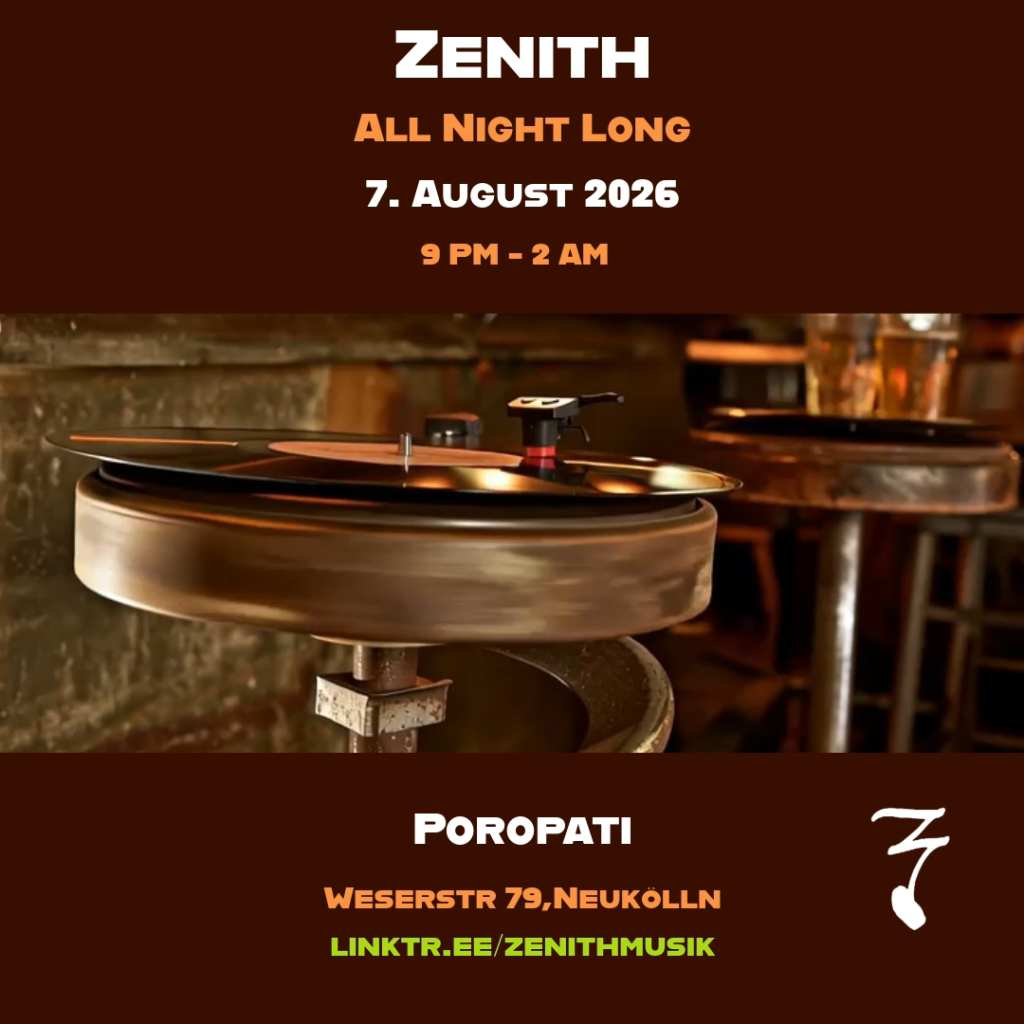 Flyer: Zenith DJing at Poropati